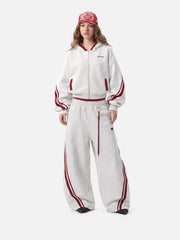 Aelfric Eden Boxy Contrast Stripe Zip Up Hoodie
