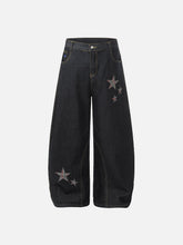 Aelfric Eden Striped Star Baggy Barrel Jeans