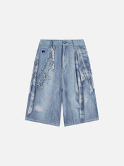 Aelfric Eden Plaid Panel Chain Jorts