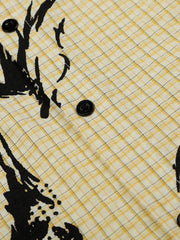 Aelfric Eden Cat Sketch Plaid Short Sleeve Shirt
