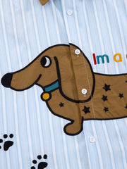Aelfric Eden Embroidery Dachshund Short Sleeve Shirt