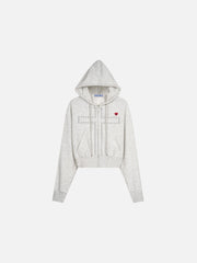 Aelfric Eden Boxy Button Cross Zip Up Hoodie