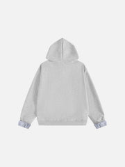 Aelfric Eden Plaid Trim Zip Up Hoodie