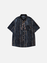 Aelfric Eden Jacquard Stripe Short Sleeve Shirt