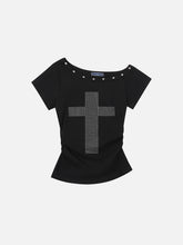 Aelfric Eden Rhinestone Off-The-Shoulder Tee