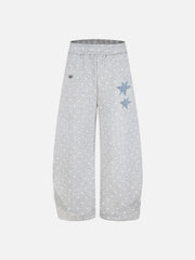 Aelfric Eden Star Print Baggy Barrel Sweatpants