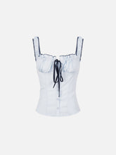 Aelfric Eden Ruched Lace-Up Tank Top