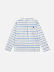 Aelfric Eden Striped Henley Long Sleeve Tee
