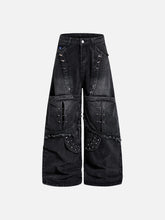 Aelfric Eden Studded Distressed Baggy Jeans