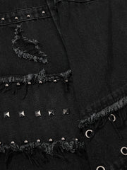 Aelfric Eden Studded Distressed Bootcut Jeans