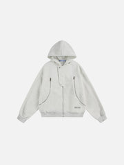 Aelfric Eden Boxy Curved Zip Up Hoodie