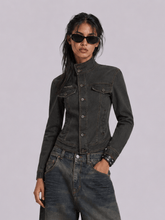 Aelfric Eden Stand Collar Denim Jacket
