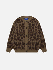 Aelfric Eden Leopard Graphic Cardigan