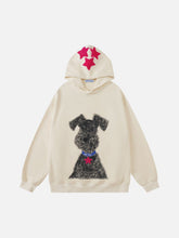 Aelfric Eden Oversized Graffiti Dog Graphic Hoodie