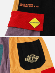 Aelfric Eden "Back to 90's" Patchwork Color Block Corduroy Pants