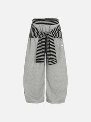 Aelfric Eden Stripe Layered Baggy Barrel Sweatpants