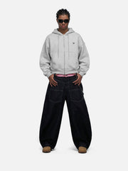 Aelfric Eden Boxy Double Zip Up Hoodie
