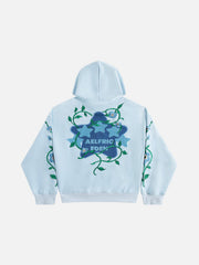 Aelfric Eden Star Rhinestone Floral Hoodie