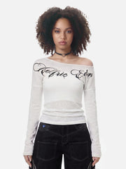 Aelfric Eden Off-The-Shoulder Long Sleeve Tee