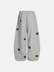 Aelfric Eden Floral Embroidery Baggy Barrel Sweatpants