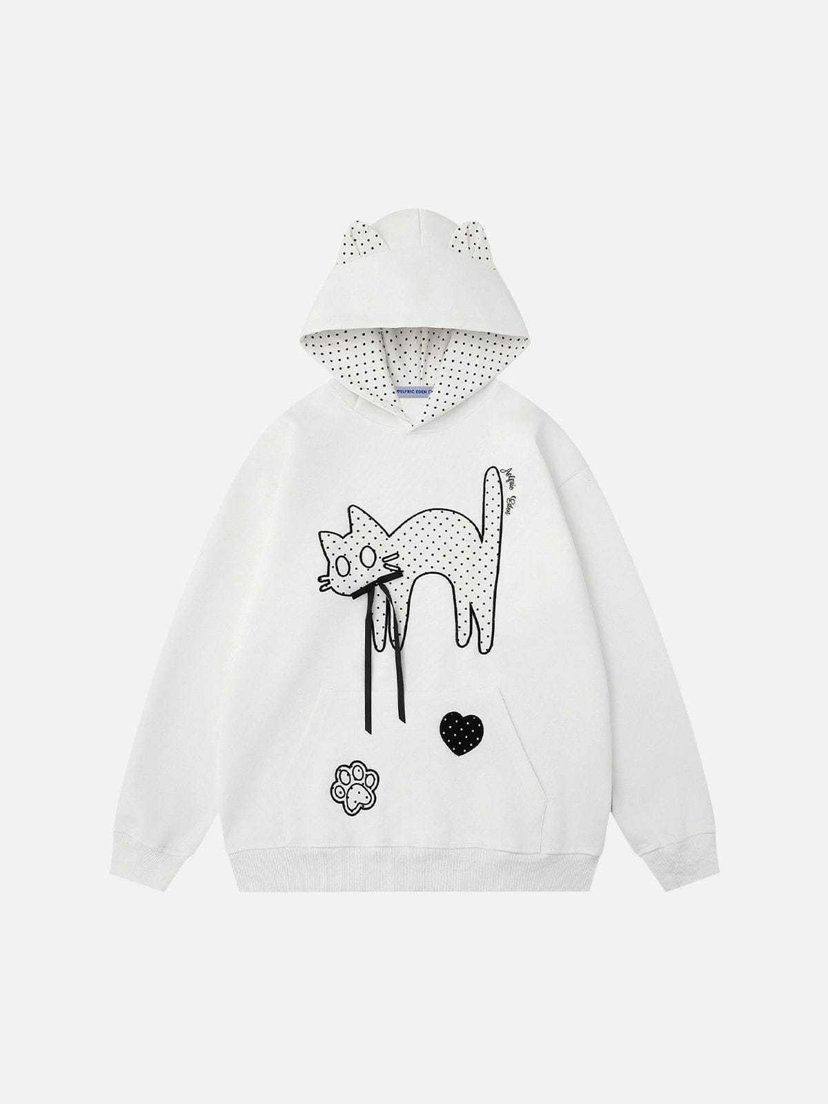 Aelfric Eden Polka Dot Cat Pullover Hoodie