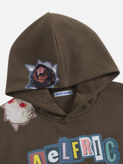 Aelfric Eden Boxy Dachshund Sticker Pullover Hoodie