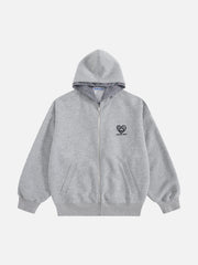 Aelfric Eden Oversized Scarf-Tie Zip Up Hoodie