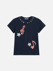 Aelfric Eden Music Note Embroidery Tee