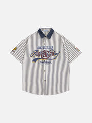 Aelfric Eden Stripe Patch Short Sleeve Shirt