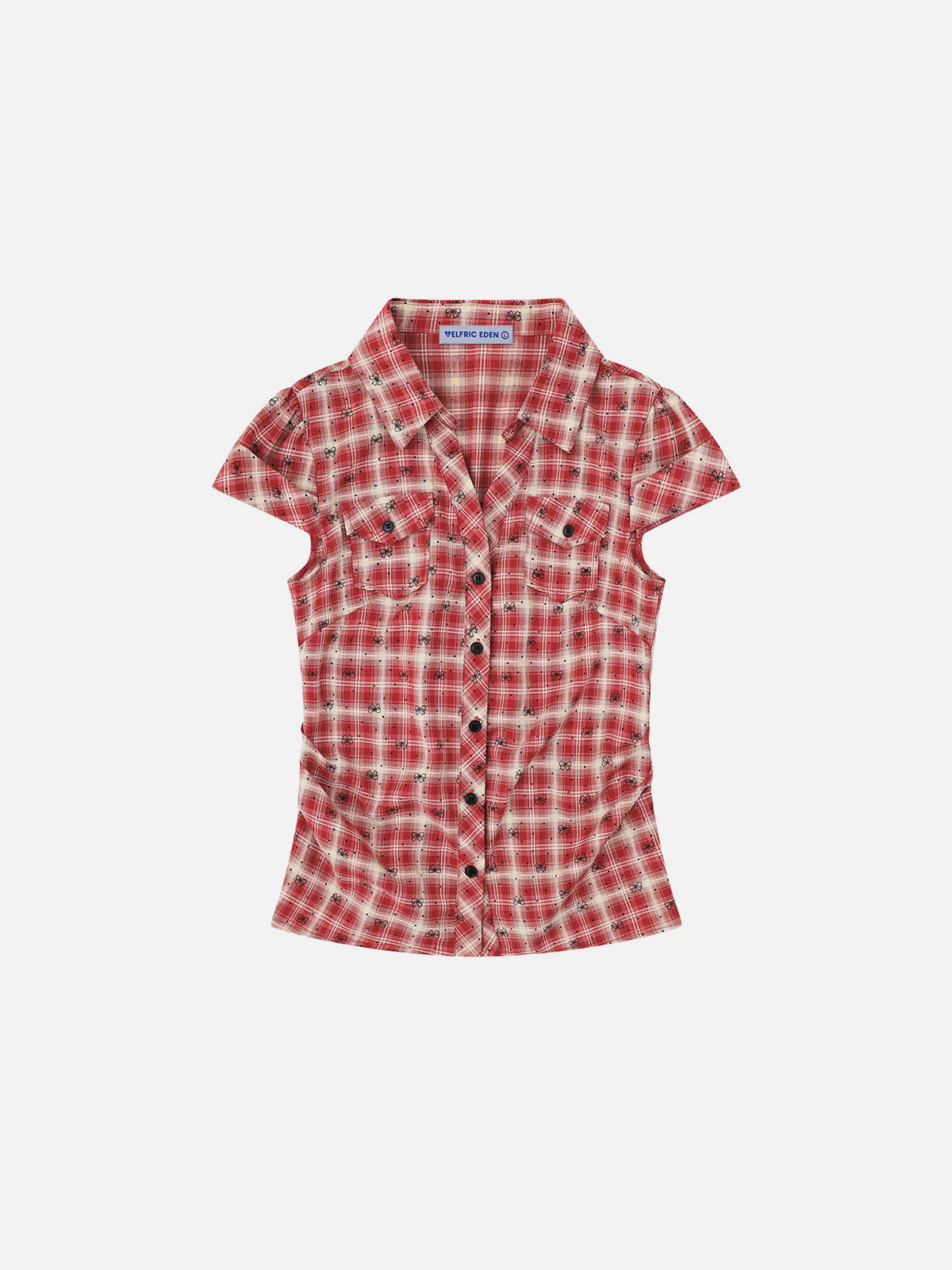 Aelfric Eden Bow Plaid Short Sleeve Shirt