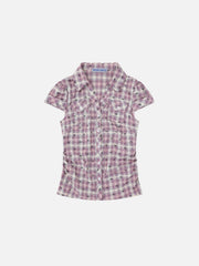 Aelfric Eden Bow Plaid Short Sleeve Shirt