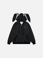 Aelfric Eden Bunny Ear Zip Up Hoodie