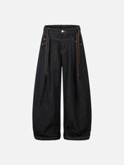 Aelfric Eden Pleated Baggy Barrel Jeans