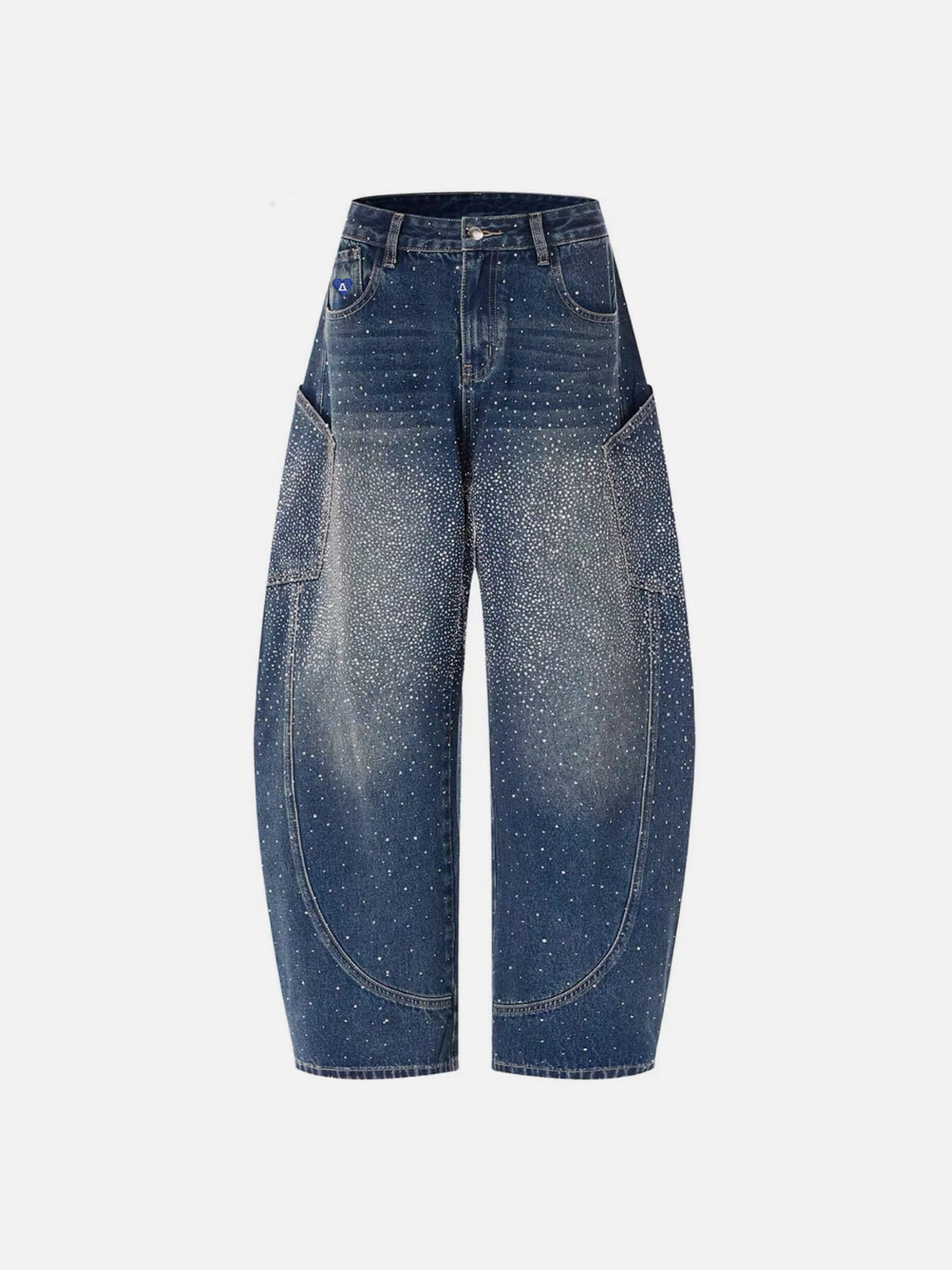 Aelfric Eden Rhinestone Baggy Barrel Jeans