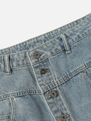Aelfric Eden Asymmetric Button Baggy Barrel Jeans
