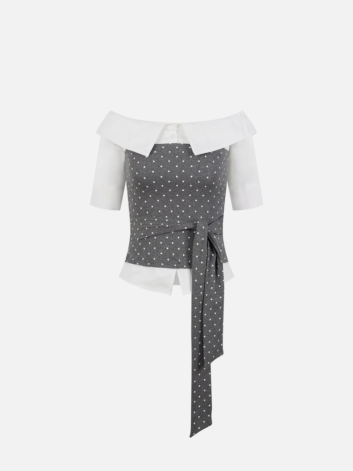 Aelfric Eden Polka Dot Tie Short Sleeve Shirt