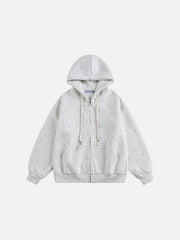 Aelfric Eden Colorful Polka Dot Zip Up Hoodie