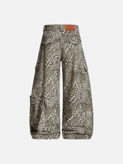 Aelfric Eden Leopard Baggy  Barrel Jeans