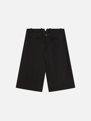 Aelfric Eden Pinstripe Pleated Longline Shorts